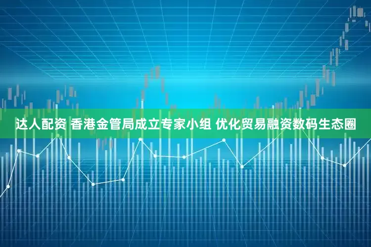 达人配资 香港金管局成立专家小组 优化贸易融资数码生态圈